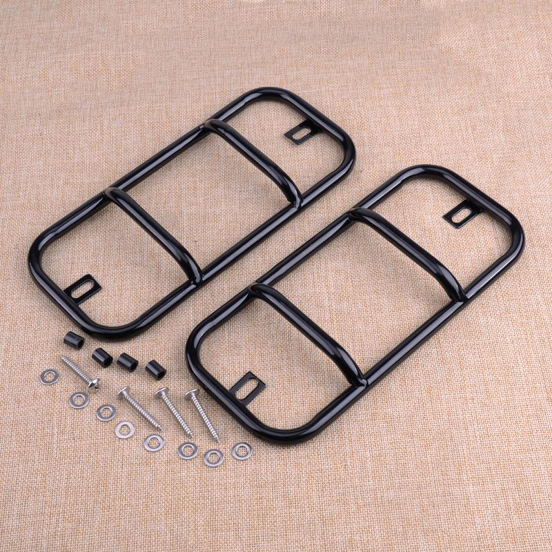 2pcs Metal Black Rear Bumper Fog Light Metal Cover Trim Frame Fit for Suzuki Jimny 2007-2010 2011 2012 2013 2014 2015 2016 2017