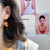 2026 New Autumn Cute Orange Tassel Earrings with Natural Stone for Women