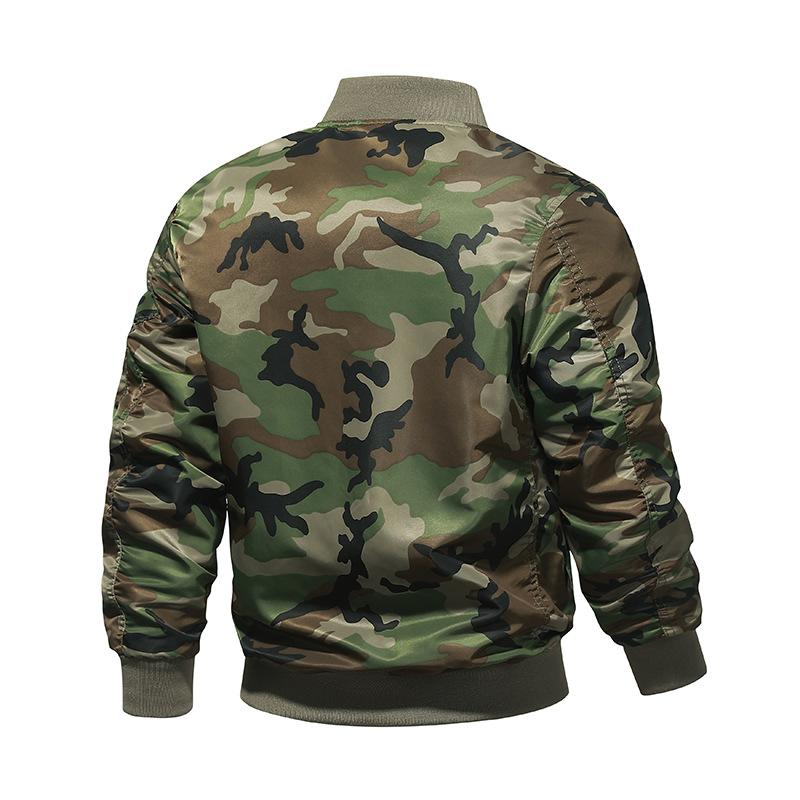 Camouflage Autumn Air Force Pilot Jacket Men's Embroidered Baseball Jacket Work Jacket