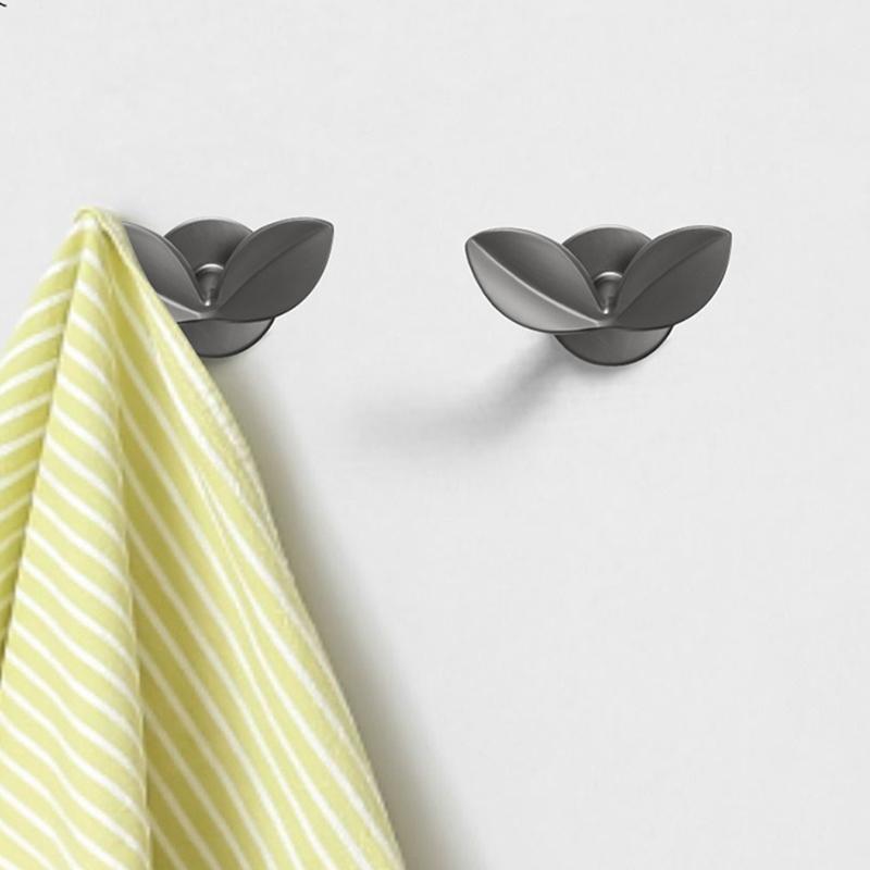 1PCS Leaf-Shaped Wall Hook: Stylish Zinc Alloy Hanger For Coats And Hats Leaf-Shaped Wall Hook: Stylish Zinc Alloy Hangers