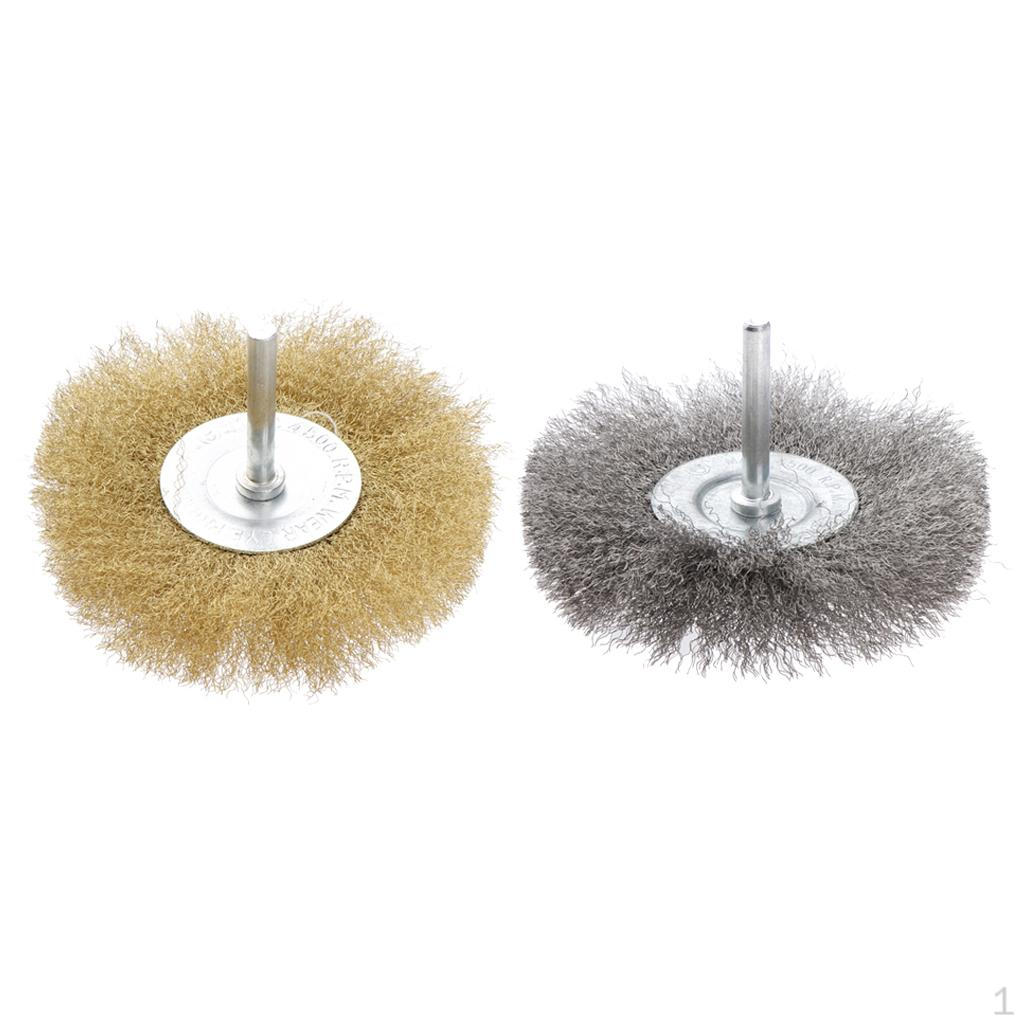 

2Pcs Crimped Brush Buffing Polishing Tool Silver