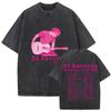 Vintage Washed Ed Sheeran Play Tour 2026 Pop Music TShirt Men Women Harajuku Fashion Fans Oversized T Shirt Hip Hop Streetwear