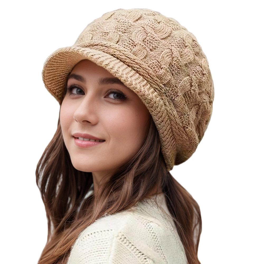 

Ear Protection Women s Winter Beret Wool Ski Cap Casual Knitting Cap Outdoor хаки