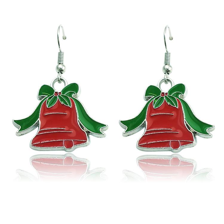 

2018 European & American Fashion Christmas Bell Mini Earrings 28x23mm