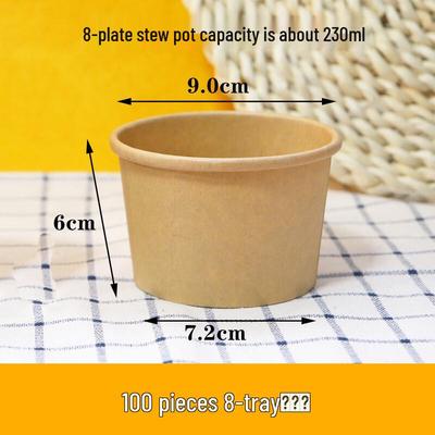 8oz Disposable Kraft Paper Soup Bowls