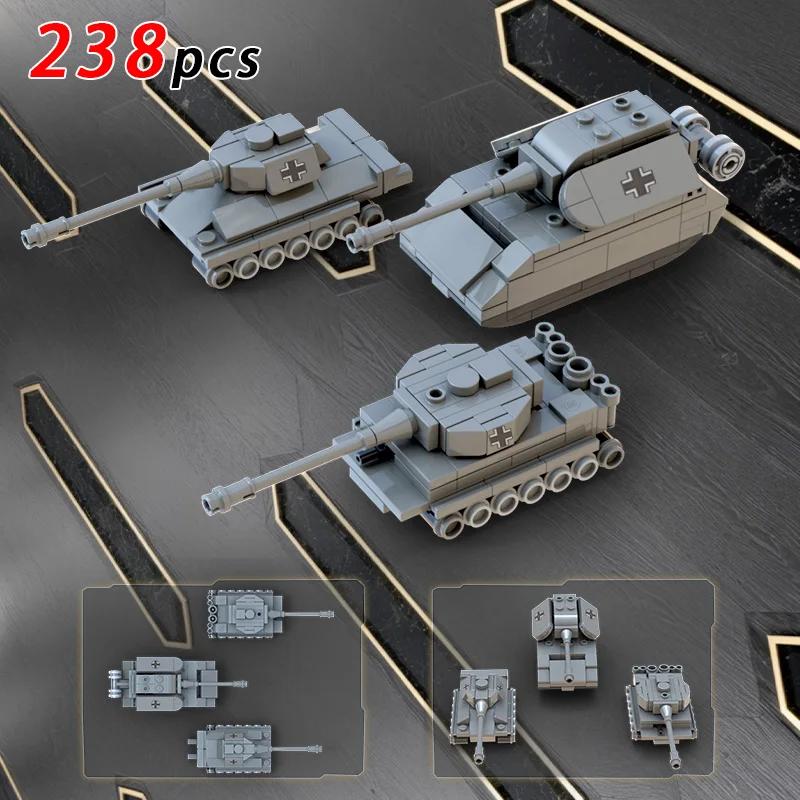 MOC WW1 Germany Military A7V Combat Tank Building Blocks Set Mark IV Male and Black Heavy Tank War Vehicle Bricks Toys Gift