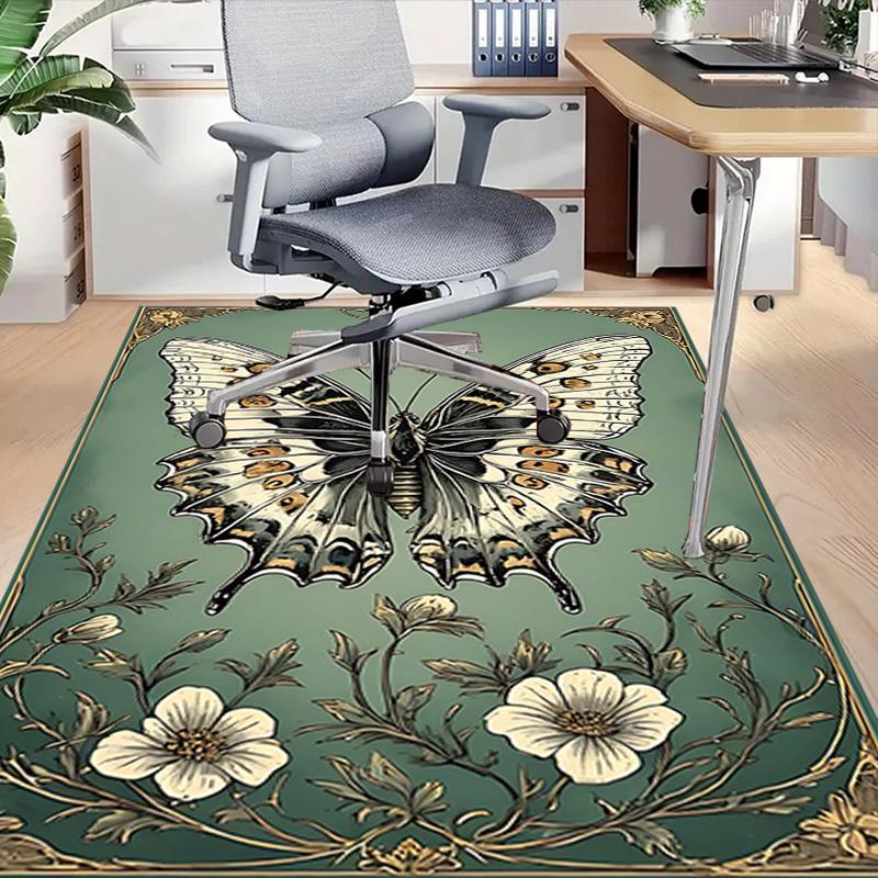 1PC Butterfly Flowers Extra Large Non Slip Floor carpet, Office, family, bedroom, Studio   Large Area Rug Indoor Rugs, , Vibrant Colors