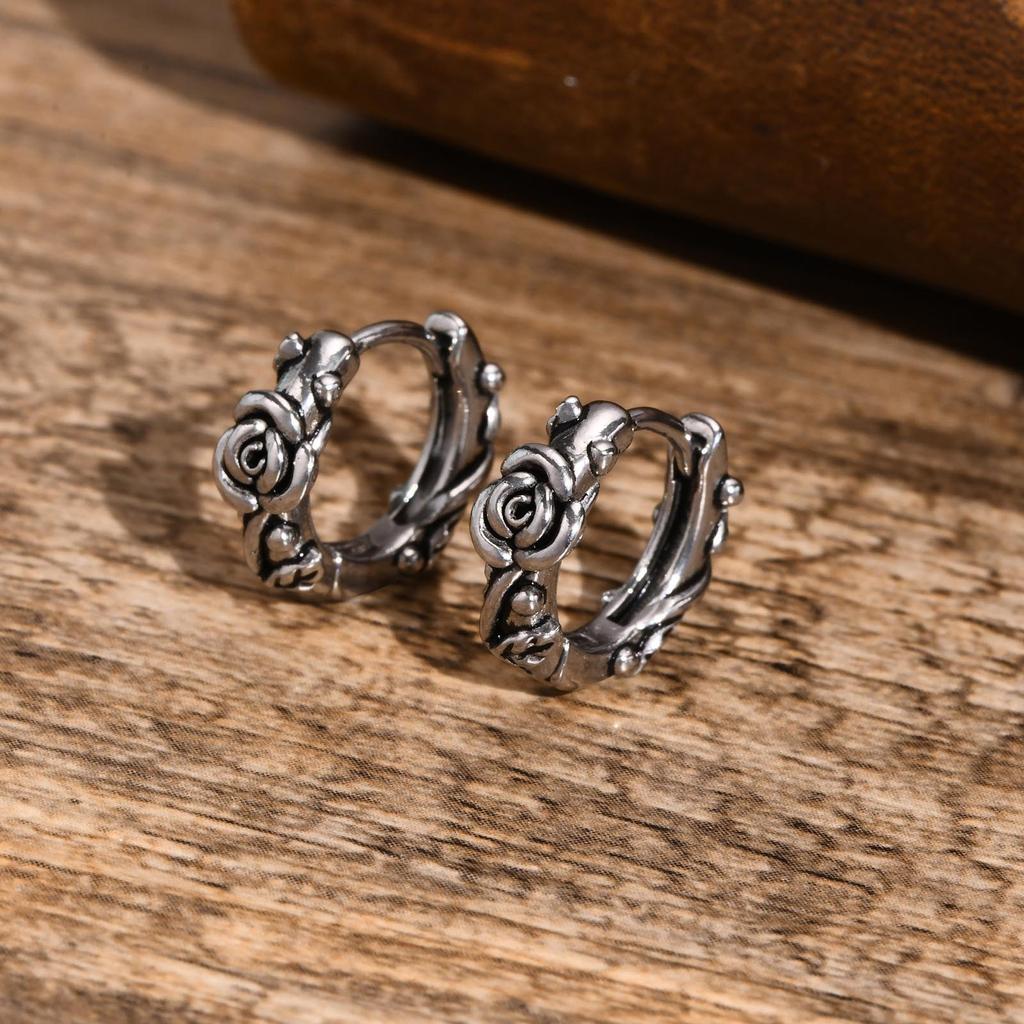 Dragon Hoop Earrings, Hoop Earrings, Huggie Earrings, Huggie Hoop,Gothic Jewelry, Mens Hoops, Dragon Earrings,Snap Closure Hoops