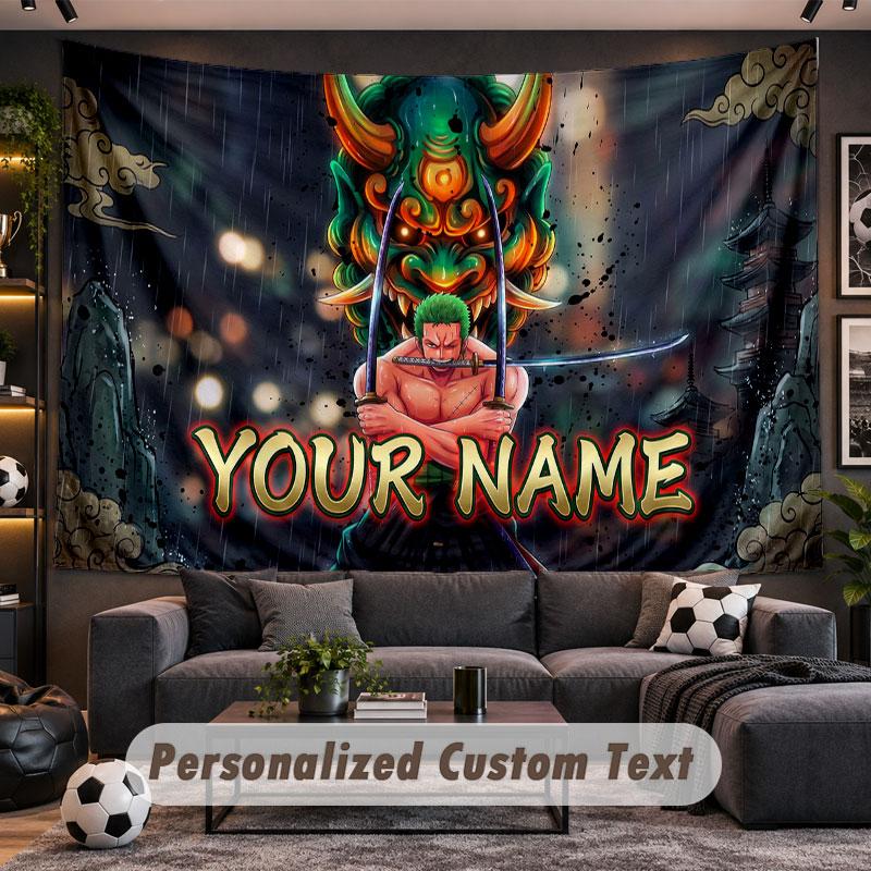 Wall Hanging Tapestry Custom NameOne Piece Pattern Personalized Printed Fabric Wall Decor