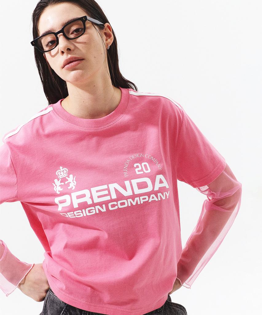 PRENDA Pdc Uniform See Through Layered Sleeve Pink