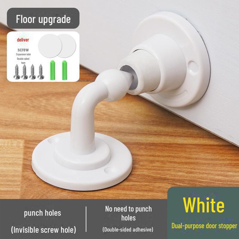 Silicone Anti-Theft Door Stop: Windproof, Anti-Collision, No-Punch Design for Toilets
