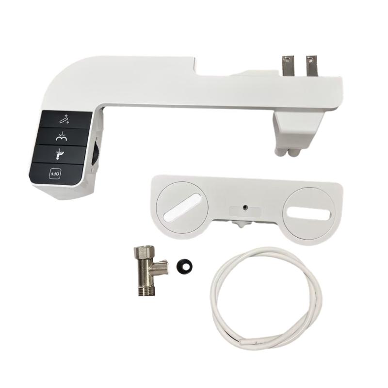 Thin Without Electric Bidet Attachment with Cleaning Double Nozzle and Side Arm Control for Personalize Hygienes