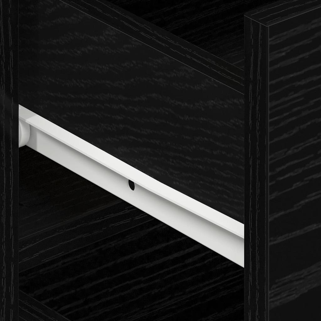Sideboard Black Oak Effect 120 x 36 x 69 cm Wood Based Material