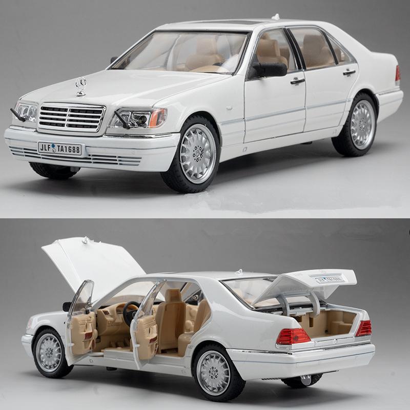 1/24 Benz W140 S320 SEL Alloy Classic Old Car Model Diecasts Metal Retro Vehicles Car Model Sound and Light Collection Kids Toys Gift