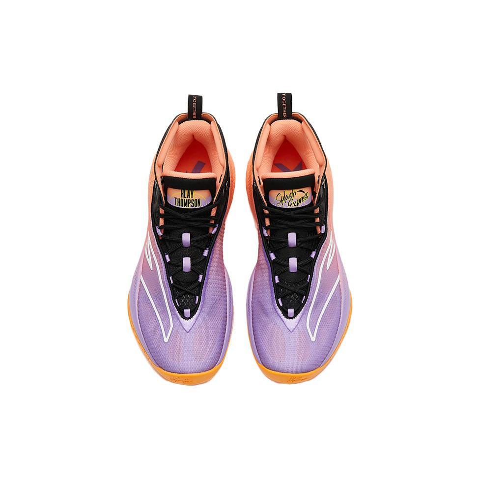 New Anta KT8 Evening Glow Cushioning Anti Slip And Wear Resistant High Top Performance Basketball Shoes Orange Purple Black 112321101-6
