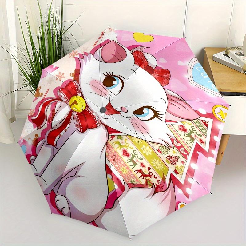 

Christmas Marie Cat Themed Automatic opening and closing folding umbrella, 8-rib windproof, compact travel design, suitable for all occasion