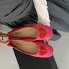 2025 new round head matte shallow mouth soft sole foot cover versatile Doudou pregnant women commuting work women's single shoes