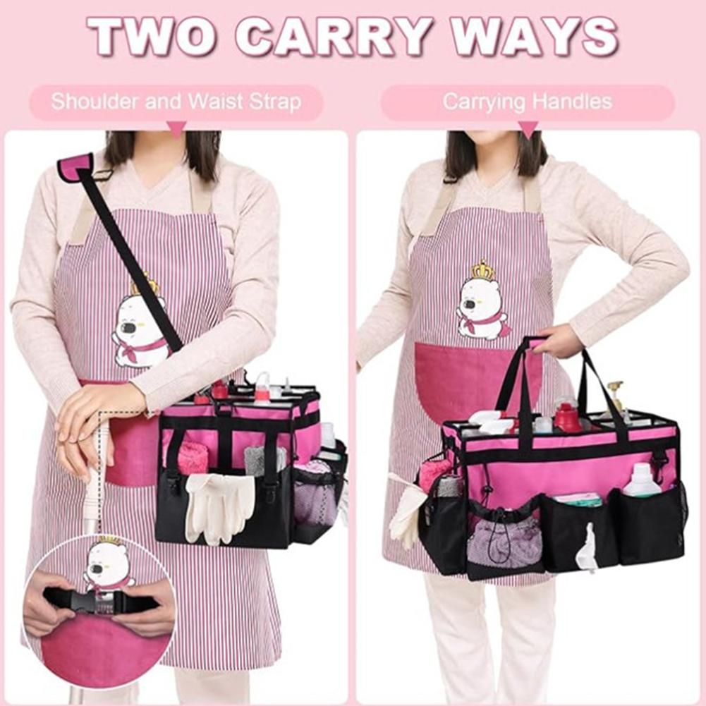 Extra-Large Cleaning Bag Waterproof Cleaning Caddy Bag Kitchen Cleaning Supplies Storage Bag for Cleaning Suppliers-Housekeepers