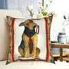 Airedale Terrier Dog Christmas Pillow Case Printed Home Soft Throw Pillow Airedale Terrier Dog Christmas