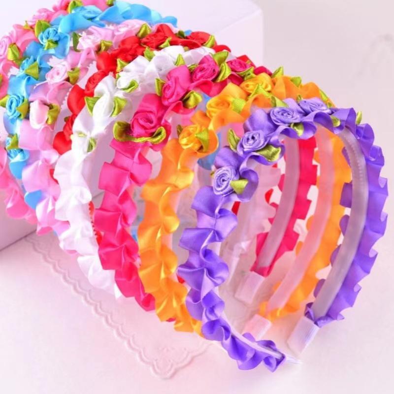 Handmade Rose Flower Crown Foam Floral Headdress Garlands For Children Girls Flower Hair Hoop Headwear