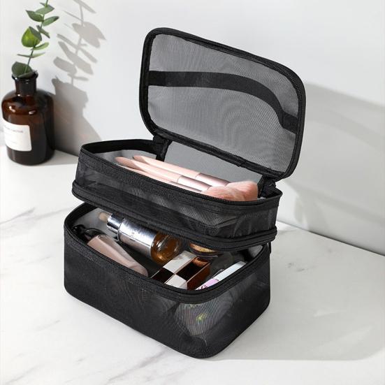 Toiletry Organizer Translucent Travel Cosmetic Bag Large-capacity Makeup Case