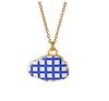 Asu Gold Plated Cartoon Cute Link Chain Cloud Graffiti Pendant Stainless Steel Necklace Gift