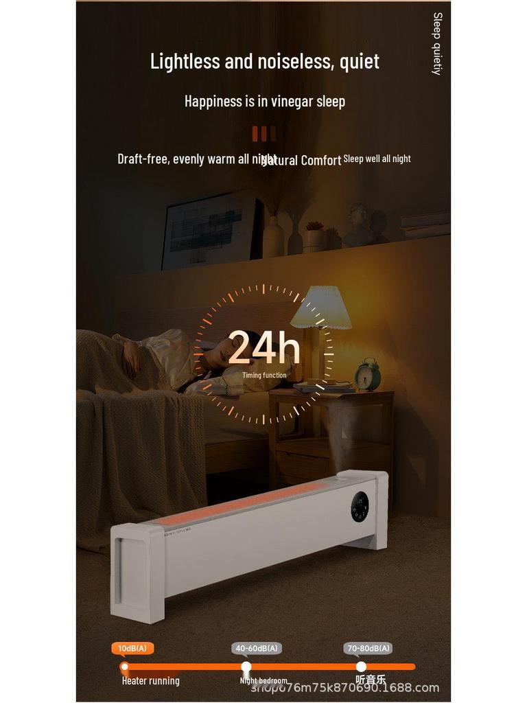 Graphene Kickboard Heater: Energy-Efficient, Dual-Use Electric Heater for Living Room & Bathroom