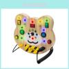 Interactive Montessori Toddler Toy Busy Board With Flashing Lights And Wooden Buttons Ideal For 3-year-olds