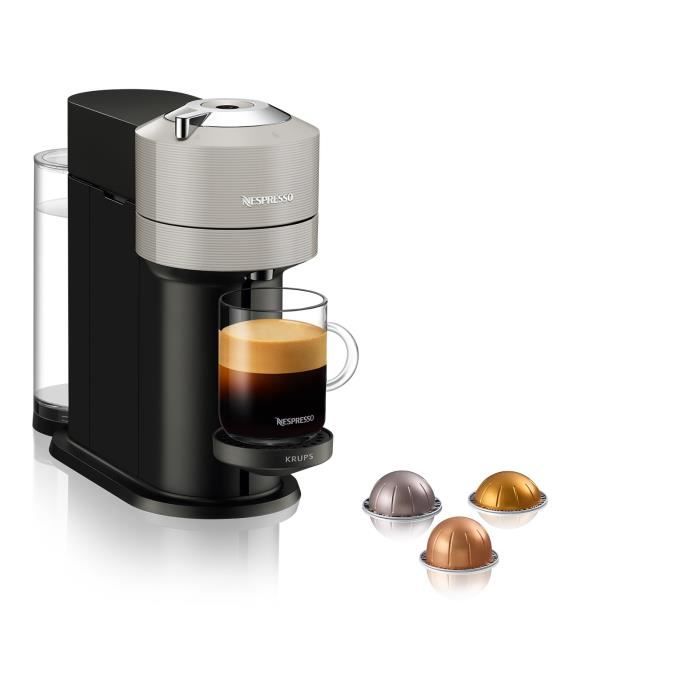 Nespresso krups vertuo next macchina da caffè, macchina per caffè espresso, grigio yy4298fd grigio