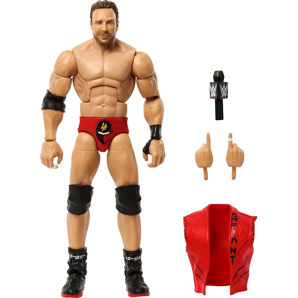 Mattel WWE Elite Collection LA Knight Action Figure Set 6 Inch with Accessories Interchangeable Hands 25 Points of Articulation