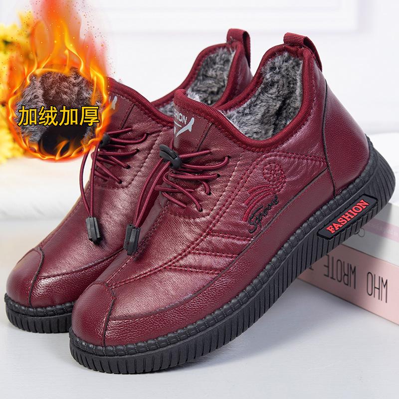 Old Beijing cloth shoes cotton shoes women's winter warm and velvet middle-aged mother shoes thickened waterproof and warm grandma cotton shoes