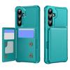 For Samsung Galaxy S24+ Case Card Slot Kickstand Leather+TPU Reinforced Corner Phone Cover