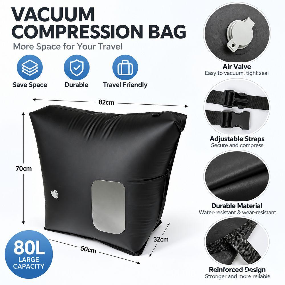 Clear Viewing Window Compression Storage Bag for Reinforced Straps Compression Storage Bag Type