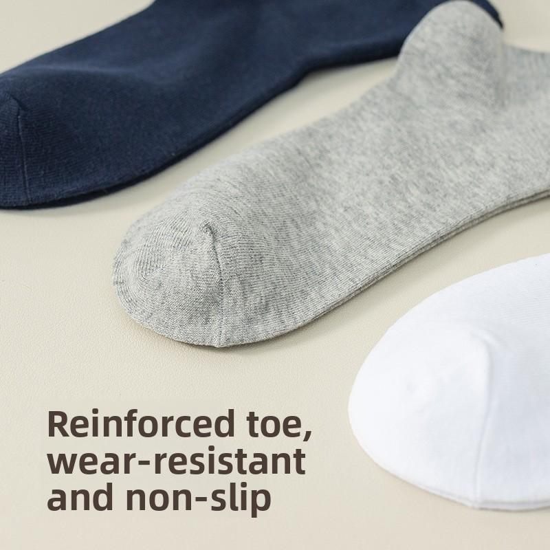 Solid-color Mid-calf Non-stretch Socks, Pure Cotton Socks, Summer Lightweight Sweat-absorbing Business Socks