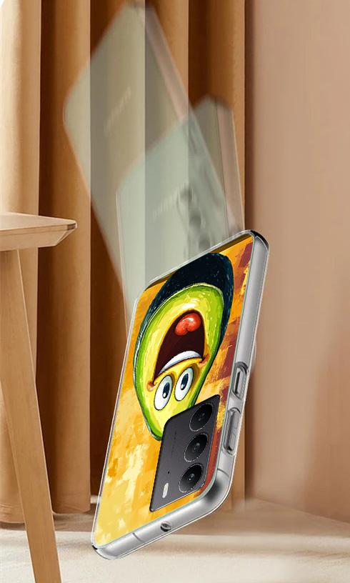 Etui Do Realme C75 / 14X 5G Obudowa Foto Case Plecki Awokado + Szkło 9H