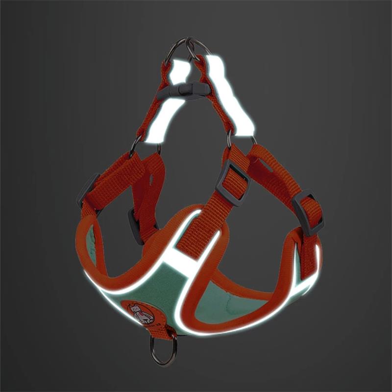 Reflective Dog Harness Leash Set Nylon Adjustable Pet Harness Outdoor Walking Breathable Pet Chest Vest Leash Dog Accessories
