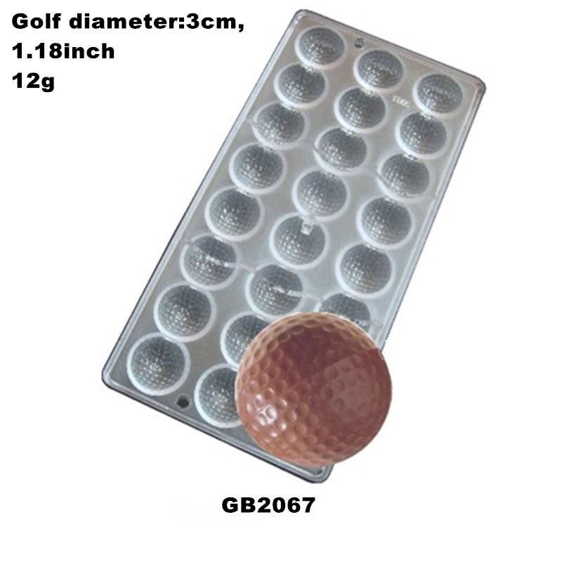 Rose Chocolate Polycarbonate Mold Football Chocolate DIY Moulds Soccer Chocolate Bombs Maker Golf Candy Mold