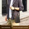 Retro Crazy Horse Leather Crossbody Phone Bag - Compact Outdoor Travel Storage