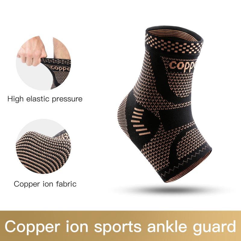 

1PC Copper Ankle Brace, Infused Ankle Support Compression Sleeve For Men Women, For Foot Pain, Sprained Ankle, Recovery, Sports XL чёрный