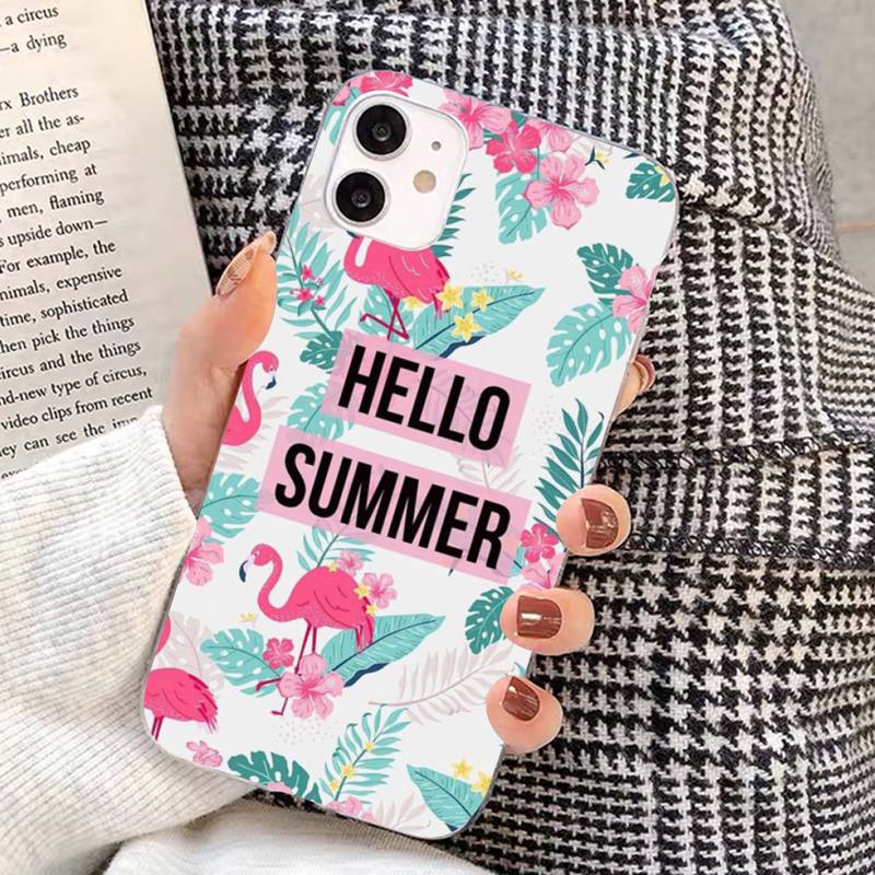 

Hello Cool Summer Flowers Beach Sea Phone Case for iphone 13 8 7 6S Plus X 5S SE 2020 XR 11 12 mini pro XS MAX iphone 5 5s SE