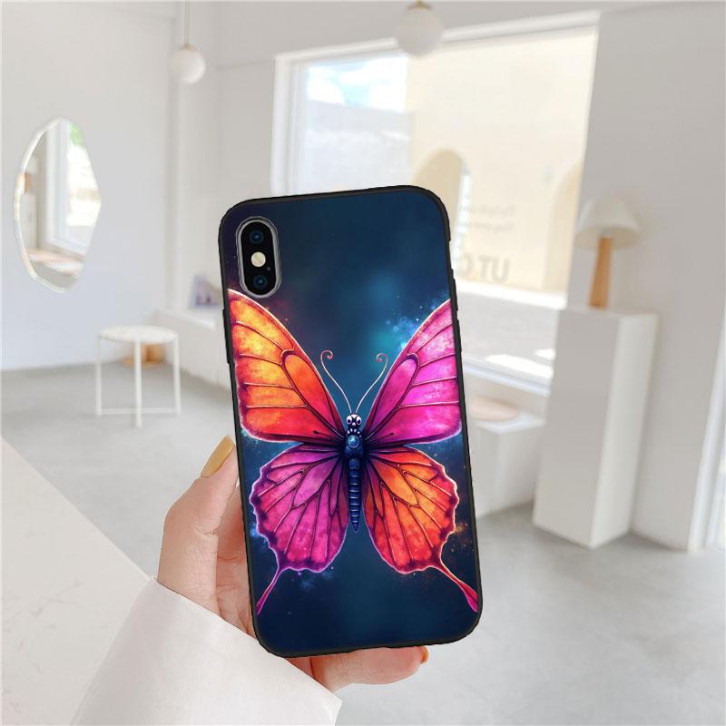 LO26 Colorful Butterfly Soft Shell Phone Case for Redmi Note 13 14 Pro+ Plus A3 A3X 13X 13C 13R 14S 14C 14R