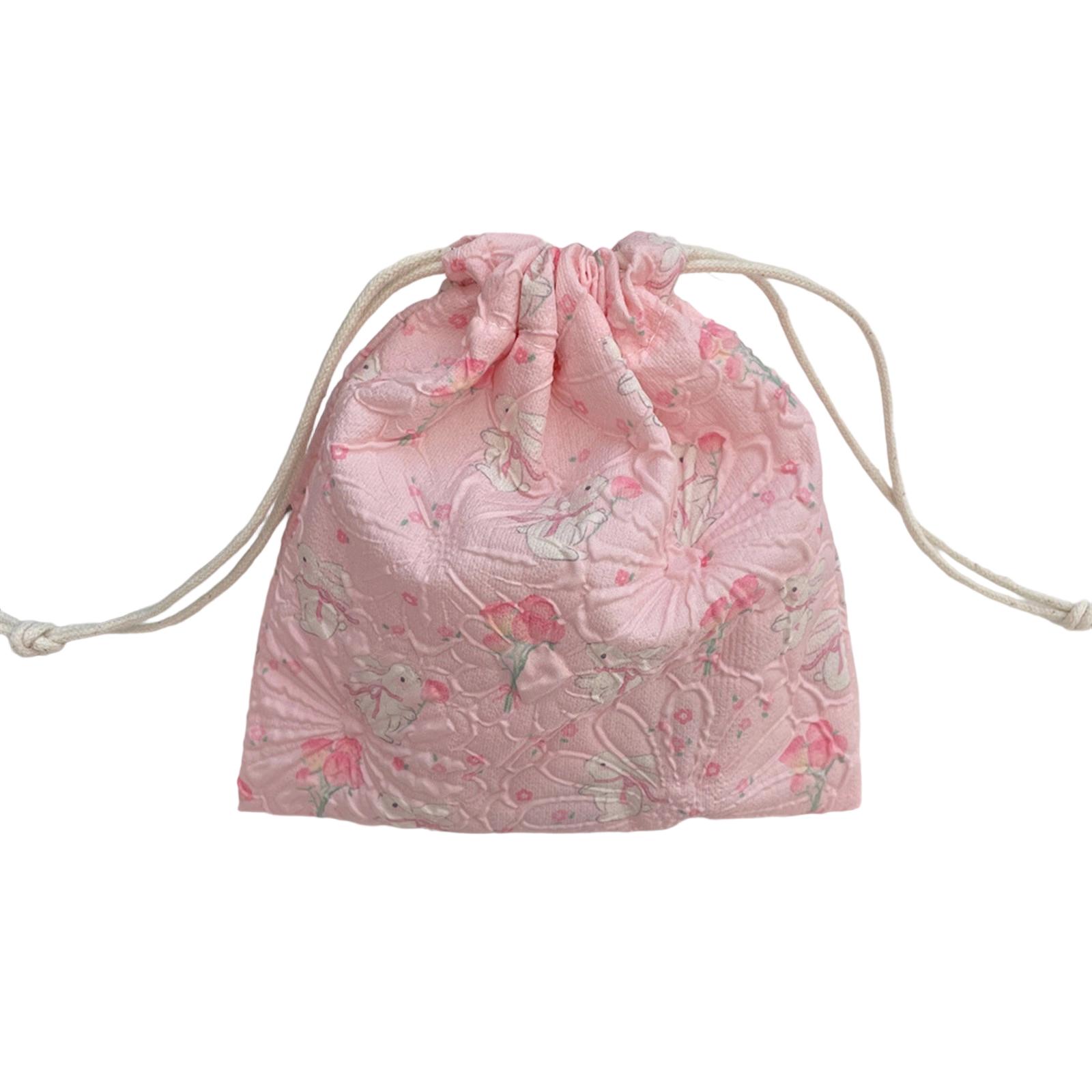 

Cute Cartoon Drawstring Bag Storage Pouch Compact Cosmetic Bag Makeup Organizer for Brushes Key Travel Essential 7