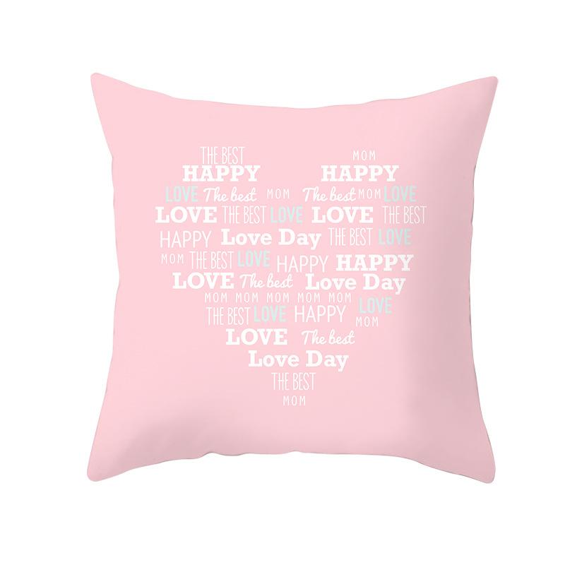 Mother's Day Pillow Peach Skin Printed Pillow Cover Sofa Cushion Cover Car Cushion Cover Home Decoration