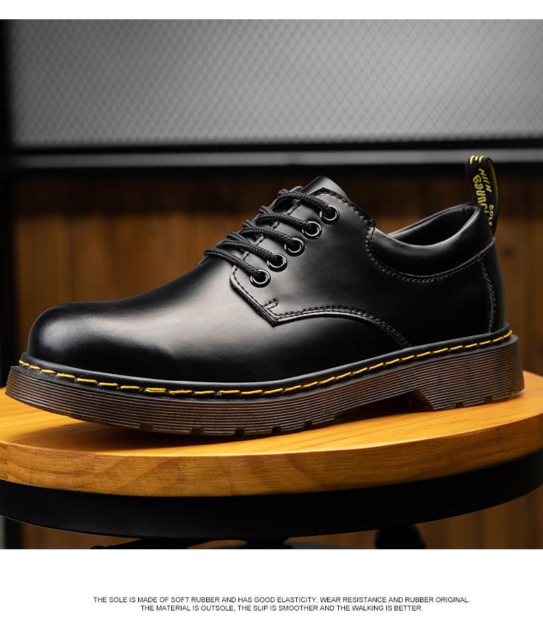 Men's genuine leather casual shoes Fashion Comfort Round Toe Shoes Men Casual Outdoor non slip footwear Elegant Work Shoe Homme