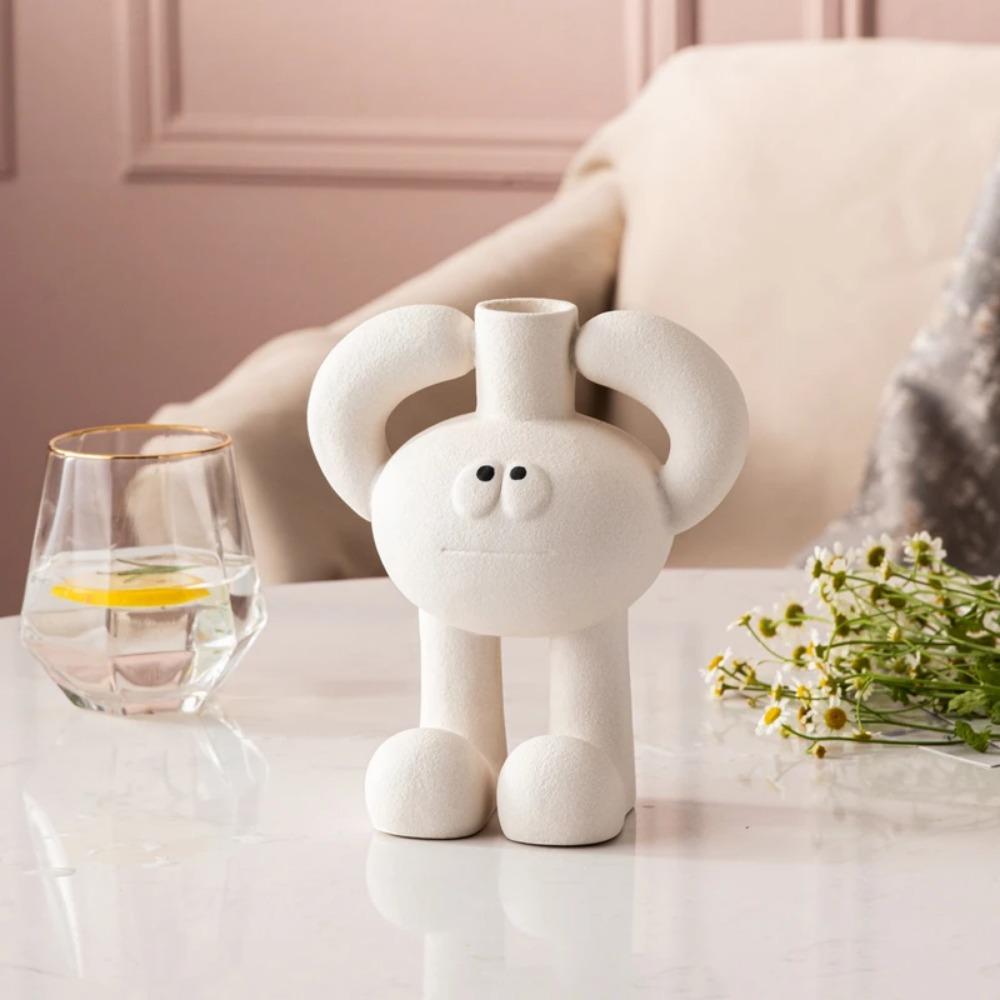 Jarrón con forma de escritorio, sala de estar, comedor, jarrón de resina para regalos de niños, jarrón de resina para decoración de interiores.