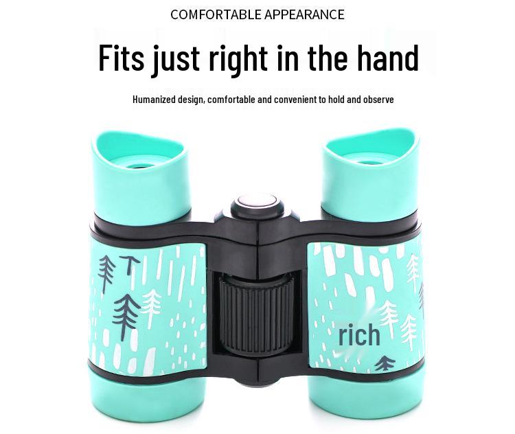 Children's Colorful Patterned Telescope & Binoculars Set with Rubber Grip