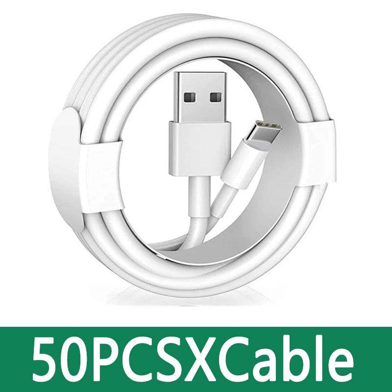 10-50PCS 2A TPE USB A Type C Fast Charging Data Cables For Samsung Galaxy S8  Xiaomi LG Mobile Phone USB-C Quick Cord 2m
