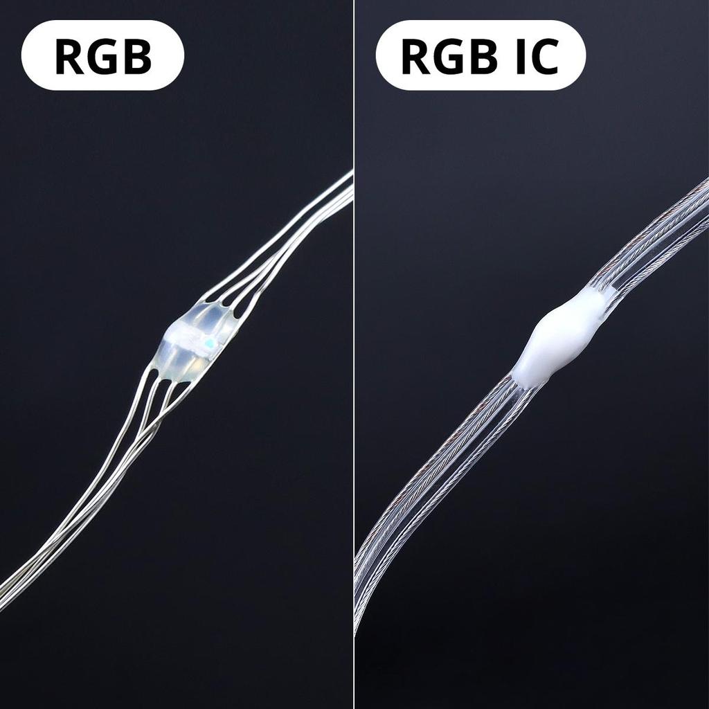 USB Bluetooth LED Garland String Light Christmas Wedding Party Decoration Lamp Dream Color Fairy Lights RGBIC Kids Gift