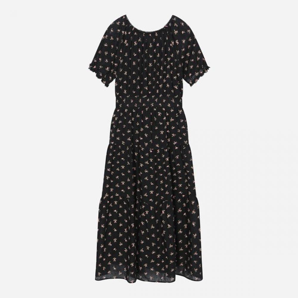 Thursday Island Women Flower Puff Sleeve Long Dress T264mop250w