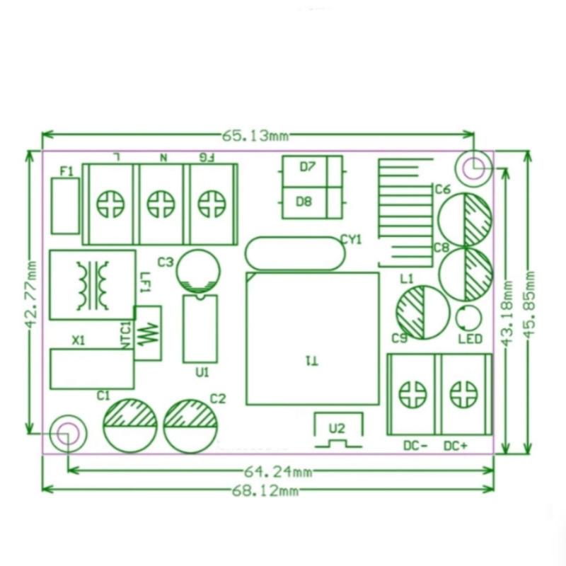 Efficient AC220V To DC5V Converter Module With Overcurrent Overvoltage Protections Board